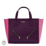 Bolso PielFort Queens Berenjena -Rosa